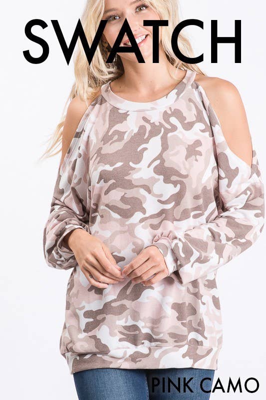 Pink Camo Halter Dress with Keyhole in Back