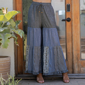 Runway-Ready Knit & Woven Pants with Prints & Relaxed Drape