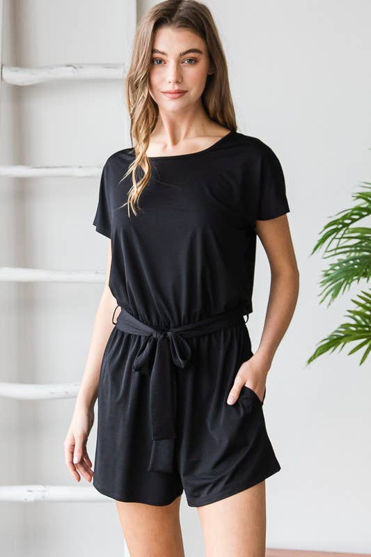 Bulgari Romper with Tie Belt