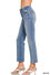Medium Washed Cropped Straight Leg Denim