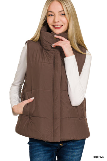 Puff, There It Is! High-Neck Vest