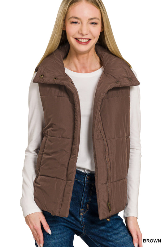 Puff, There It Is! High-Neck Vest