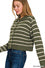 Cozy Stripped Button Sweater