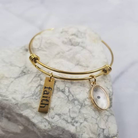 Mustard Seed Faith Bangle Expandable Bracelet
