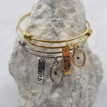 Mustard Seed Faith Bangle Expandable Bracelet